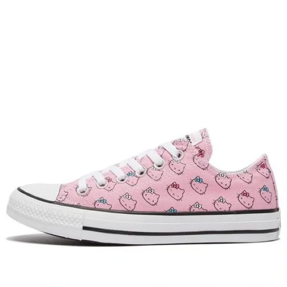 Converse Hello Kitty x Chuck Taylor All Star Ox 'Pink Kitty Pattern Low Tops 9.5 - Picture 1 of 15